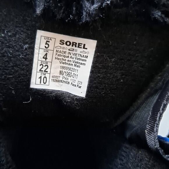 Sorel Snow Commander Insulated Waterproof Winter Boots Black Blue Toddler Size 5 - Picture 12 of 13